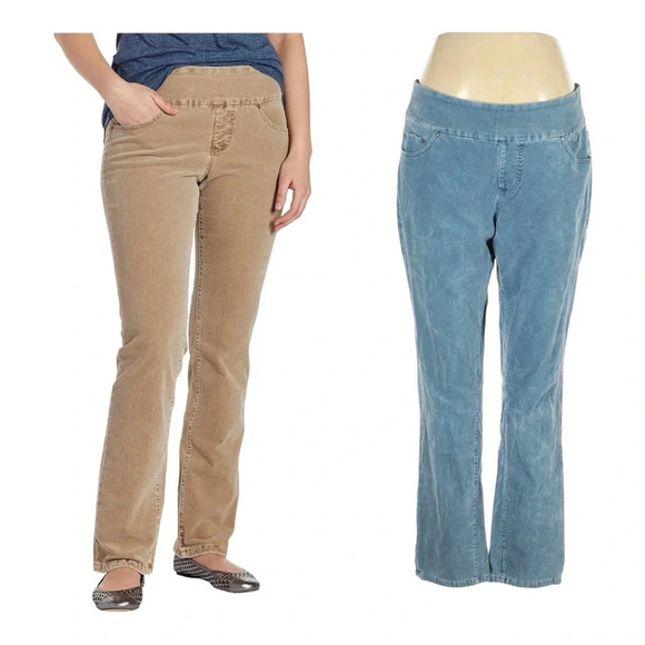 Jag Jeans High Rise Straight Legs Pull On Pants in Blue NWT - Picture 1 of 10